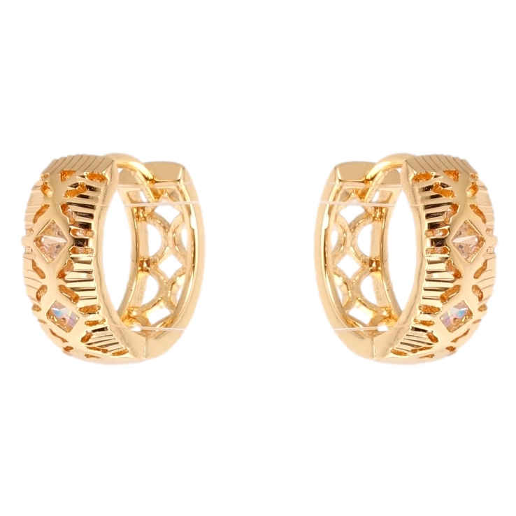 Сережки Xuping M&L Колір 18K колечка Вставки цирконію фото №3