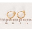 Сережки Xuping M&L Колір 18K колечка Грибочки візерунок на один бік фото №2 Сережки Xuping M&L Колір 18K колечка Грибочки візерунок на один бік фото №2