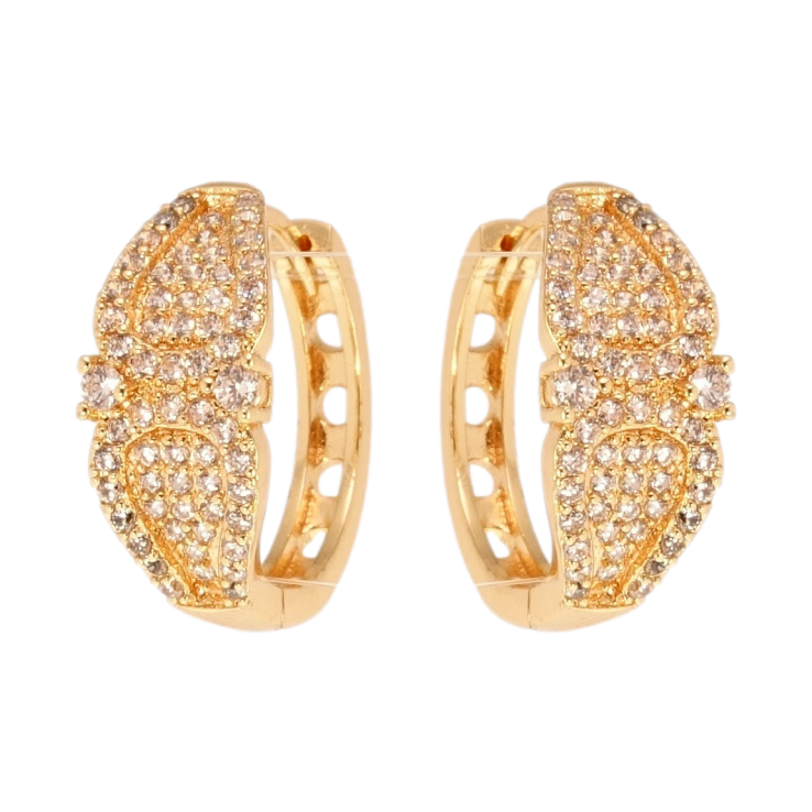 Сережки Xuping M&L Колір 18K колечка Іскристість фото №9 Сережки Xuping M&L Колір 18K колечка Іскристість фото №9