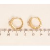 Сережки Xuping M&L Колір 18K колечка Дорожки цирконію з великим фіанітом фото №2 Сережки Xuping M&L Колір 18K колечка Дорожки цирконію з великим фіанітом фото №2