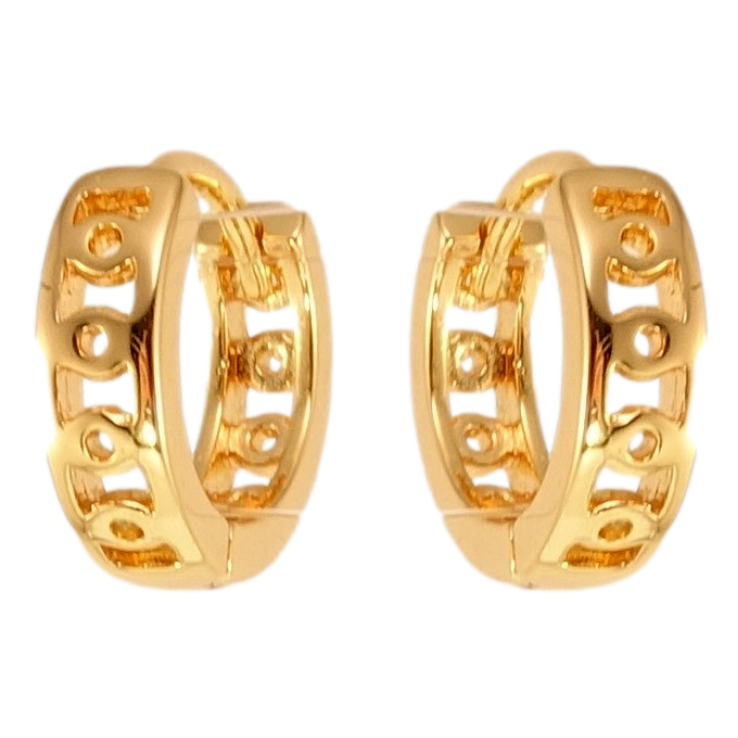 Сережки Xuping M&L Колір 18K колечка Декоративний різьблений орнамент фото №7 Сережки Xuping M&L Колір 18K колечка Декоративний різьблений орнамент фото №7
