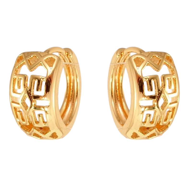 Сережки Xuping M&L Колір 18K колечка Декоративний різьблений орнамент фото №20 Сережки Xuping M&L Колір 18K колечка Декоративний різьблений орнамент фото №20
