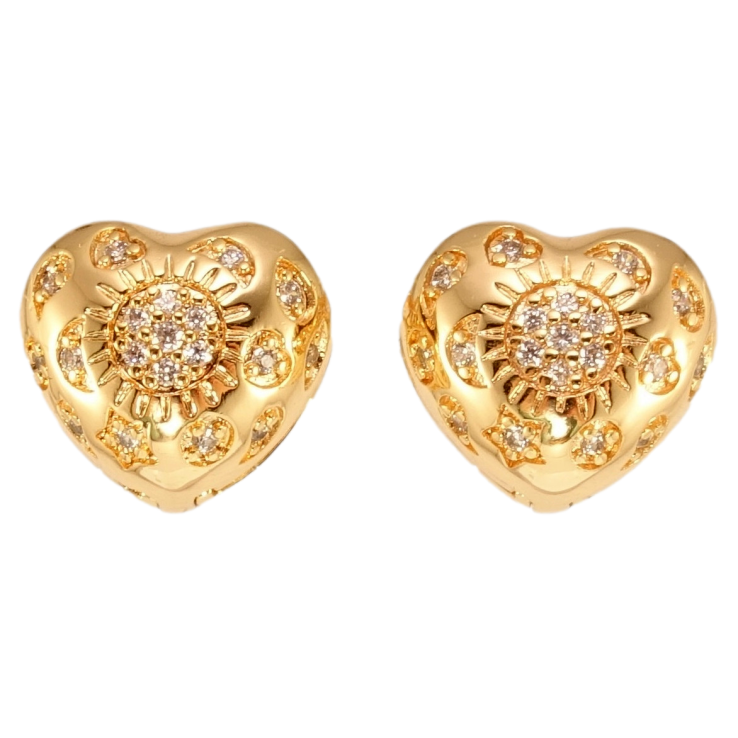 Сережки Xuping M&L Колір 18K колечка Об'ємні серця з цирконієм візерунок на один бік фото №16 Сережки Xuping M&L Колір 18K колечка Об'ємні серця з цирконієм візерунок на один бік фото №16
