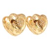 Сережки Xuping M&L Колір 18K колечка Об'ємні серця з цирконієм візерунок на один бік фото №2 Сережки Xuping M&L Колір 18K колечка Об'ємні серця з цирконієм візерунок на один бік фото №2