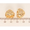 Сережки Xuping M&L Колір 18K колечка Об'ємні серця з цирконієм візерунок на один бік фото №3 Сережки Xuping M&L Колір 18K колечка Об'ємні серця з цирконієм візерунок на один бік фото №3