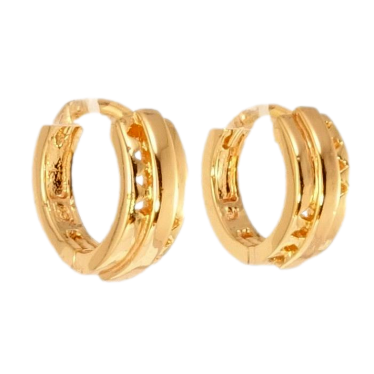 Сережки Xuping M&L Колір 18K колечка Декоративний орнамент із трикутними вирізами фото №18 Сережки Xuping M&L Колір 18K колечка Декоративний орнамент із трикутними вирізами фото №18
