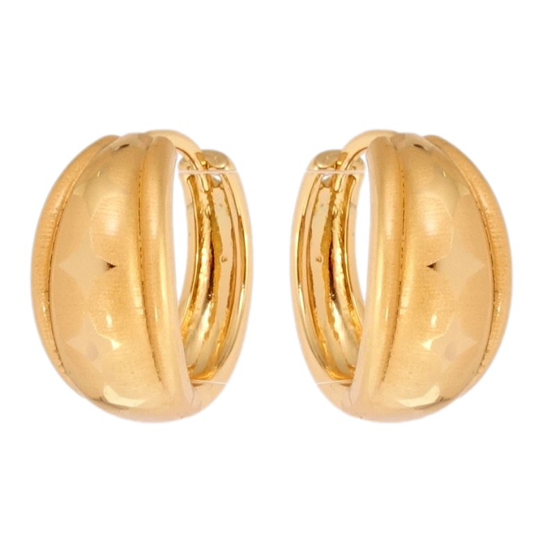 Сережки Xuping Позолота 18K колечка Ромбовий орнамент напиленням фото №1 Сережки Xuping Позолота 18K колечка Ромбовий орнамент напиленням фото №1