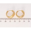 Серьги Xuping Позолота 18K колечки Ромбовый орнамент напылением фото №2 Серьги Xuping Позолота 18K колечки Ромбовый орнамент напылением фото №2