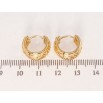 Серьги Xuping Позолота 18K колечки Резной цветочный орнамент фото №2