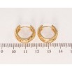 Серьги Xuping Позолота 18K колечки Меандровый резной орнамент фото №2 Серьги Xuping Позолота 18K колечки Меандровый резной орнамент фото №2