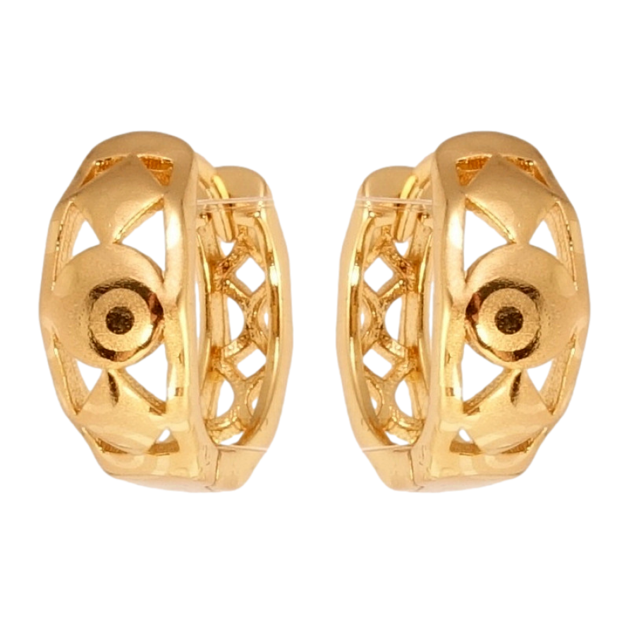 Серьги Xuping Позолота 18K колечки Фигурный орнамент с напылением фото №1 Серьги Xuping Позолота 18K колечки Фигурный орнамент с напылением фото №1