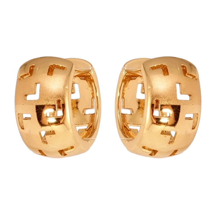 Серьги Xuping Позолота 18K колечки Широкие с вырезами и напылением фото №19 Серьги Xuping Позолота 18K колечки Широкие с вырезами и напылением фото №19