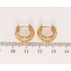 Серьги Xuping Позолота 18K колечки Широкие с вырезами и напылением фото №2 Серьги Xuping Позолота 18K колечки Широкие с вырезами и напылением фото №2