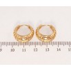 Серьги Xuping Позолота 18K колечки Объемные колечки с полосатым резным узором фото №2 Серьги Xuping Позолота 18K колечки Объемные колечки с полосатым резным узором фото №2