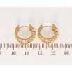 Серьги Xuping Позолота 18K колечки Декоративный резной орнамент фото №2 Серьги Xuping Позолота 18K колечки Декоративный резной орнамент фото №2