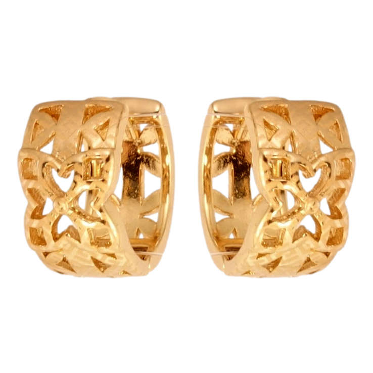 Серьги Xuping Позолота 18K колечки Декоративный резной орнамент с напылением фото №8 Серьги Xuping Позолота 18K колечки Декоративный резной орнамент с напылением фото №8