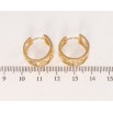 Серьги Xuping Позолота 18K колечки Широкие с узором стрелки фото №2
