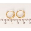 Серьги Xuping Позолота 18K колечки Листики с резным узором и напылением фото №2 Серьги Xuping Позолота 18K колечки Листики с резным узором и напылением фото №2