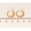 Серьги Xuping Позолота 18K колечки Завитки с меандровым орнаментом напылением фото №2 Серьги Xuping Позолота 18K колечки Завитки с меандровым орнаментом напылением фото №2