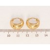 Серьги Xuping Позолота 18K колечки Корзинки с резным узором и меандровым орнаментом напылением фото №2 Серьги Xuping Позолота 18K колечки Корзинки с резным узором и меандровым орнаментом напылением фото №2