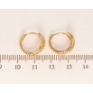 Серьги Xuping Позолота 18K колечки Резные листочки с напылением фото №2