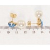 Сережки Xuping колір 18K з кристалами Swarovski пусети Серце Aquamarine з перлиною фото №2 Сережки Xuping колір 18K з кристалами Swarovski пусети Серце Aquamarine з перлиною фото №2
