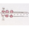 Сережки Xuping колір Родій з кристалами Swarovski пусети Кристали Rose на ланцюжку фото №2