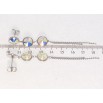 Сережки Xuping колір Родій з кристалами Swarovski пусети Кристали АВ на ланцюжку фото №2 Сережки Xuping колір Родій з кристалами Swarovski пусети Кристали АВ на ланцюжку фото №2