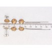 Сережки Xuping колір Родій з кристалами Swarovski пусети Кристали Copper на ланцюжку фото №2