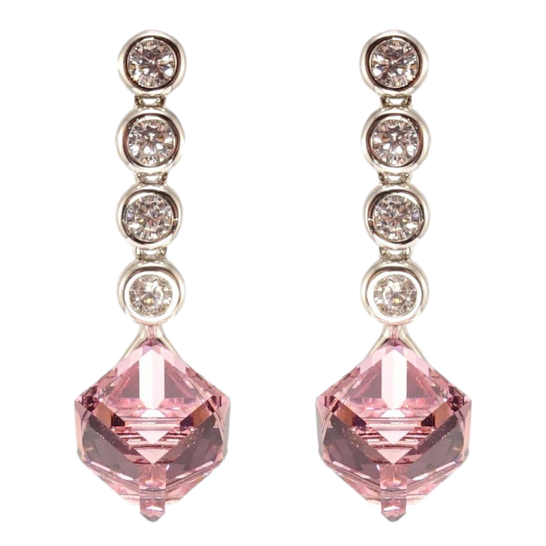 Серьги Xuping цвет Родий с кристаллами Swarovski пусеты Кристаллы Light Rose фото №1 Серьги Xuping цвет Родий с кристаллами Swarovski пусеты Кристаллы Light Rose фото №1