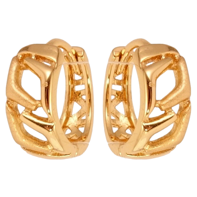 Сережки Xuping Позолота 18K колечка Декоративний орнамент із напиленням фото №1 Сережки Xuping Позолота 18K колечка Декоративний орнамент із напиленням фото №1