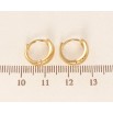 Серьги Xuping Позолота 18K колечки Полосатые с узором напылением фото №2
