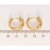 Серьги Xuping Позолота 18K колечки Косичка с резным узором фото №2 Серьги Xuping Позолота 18K колечки Косичка с резным узором фото №2