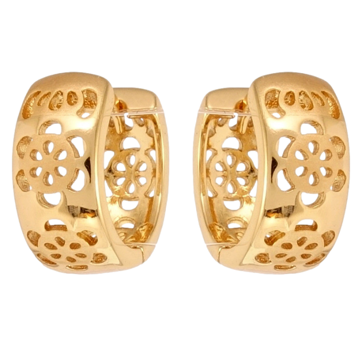 Серьги Xuping Позолота 18K колечки Резной цветочный орнамент с напылением фото №25 Серьги Xuping Позолота 18K колечки Резной цветочный орнамент с напылением фото №25