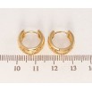 Серьги Xuping Позолота 18K колечки Резной цветочный орнамент с напылением фото №2