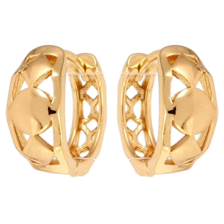 Серьги Xuping Позолота 18K колечки Геометрия с напылением фото №1 Серьги Xuping Позолота 18K колечки Геометрия с напылением фото №1
