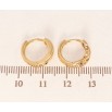 Серьги Xuping Позолота 18K колечки Декоративный орнамент с прокраской черно-белой эмалью фото №2 Серьги Xuping Позолота 18K колечки Декоративный орнамент с прокраской черно-белой эмалью фото №2