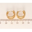 Серьги Xuping Позолота 18K колечки Решетчатый орнамент с напылением фото №2 Серьги Xuping Позолота 18K колечки Решетчатый орнамент с напылением фото №2