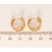 Серьги Xuping Позолота 18K колечки Широкие с резным зигзагообразным узором фото №2 Серьги Xuping Позолота 18K колечки Широкие с резным зигзагообразным узором фото №2