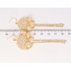 Серьги Xuping Позолота 18K французский замок Ажурные колечки с жемчугом и цепочками фото №2
