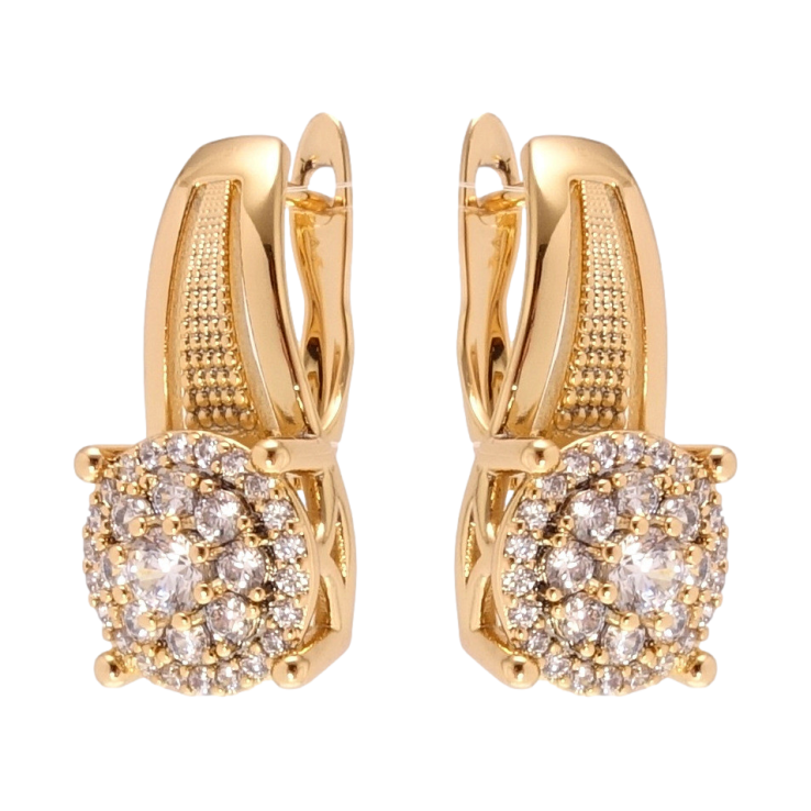 Серьги Xuping Позолота 18K английский замок Антарктида фото №20