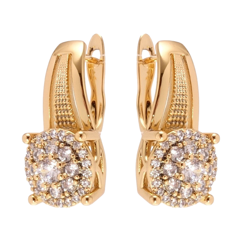 Серьги Xuping Позолота 18K английский замок Антарктида фото №1 Серьги Xuping Позолота 18K английский замок Антарктида фото №1