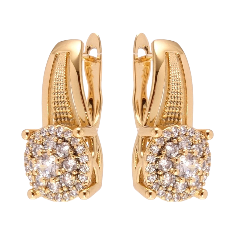 Серьги Xuping Позолота 18K английский замок Антарктида фото №1 Серьги Xuping Позолота 18K английский замок Антарктида фото №1
