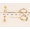 Серьги Xuping Позолота 18K пусеты Каплевидные подвески из циркония фото №2 Серьги Xuping Позолота 18K пусеты Каплевидные подвески из циркония фото №2