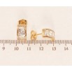 Серьги Xuping Позолота 18K пусеты Дуги с дорожками циркония фото №2 Серьги Xuping Позолота 18K пусеты Дуги с дорожками циркония фото №2