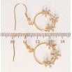Серьги Xuping Позолота 18K французский замок Кольца с кристальными цветочками фото №2 Серьги Xuping Позолота 18K французский замок Кольца с кристальными цветочками фото №2