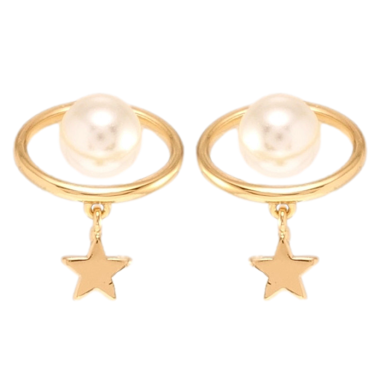 Сережки Xuping Позолота 18K пусети Сатурн фото №2 Сережки Xuping Позолота 18K пусети Сатурн фото №2