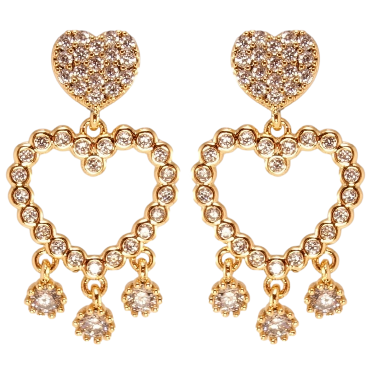 Серьги Xuping Позолота 18K пусеты Романтика фото №6