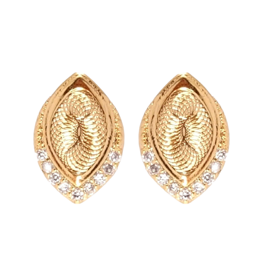 Серьги Xuping Позолота 18K пусеты Декоративные лепестки с цирконием фото №1 Серьги Xuping Позолота 18K пусеты Декоративные лепестки с цирконием фото №1