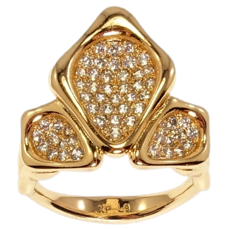 Кольцо Xuping Позолота 18K Фантазийный Геометрический Узор фото №18